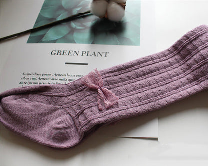 Baby Kid Girls Solid Color Bow Accessories Socks Wholesale 51587646