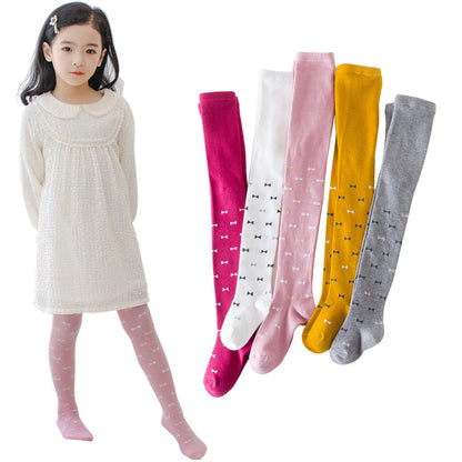 Kid Girl Bowknot Casual Tights Wholesale
