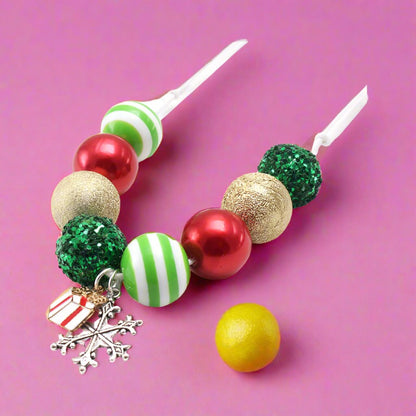Kid Girl Christmas Beaded  Necklace Wholesale