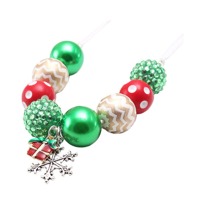 Kid Girl Christmas Beaded  Necklace Wholesale