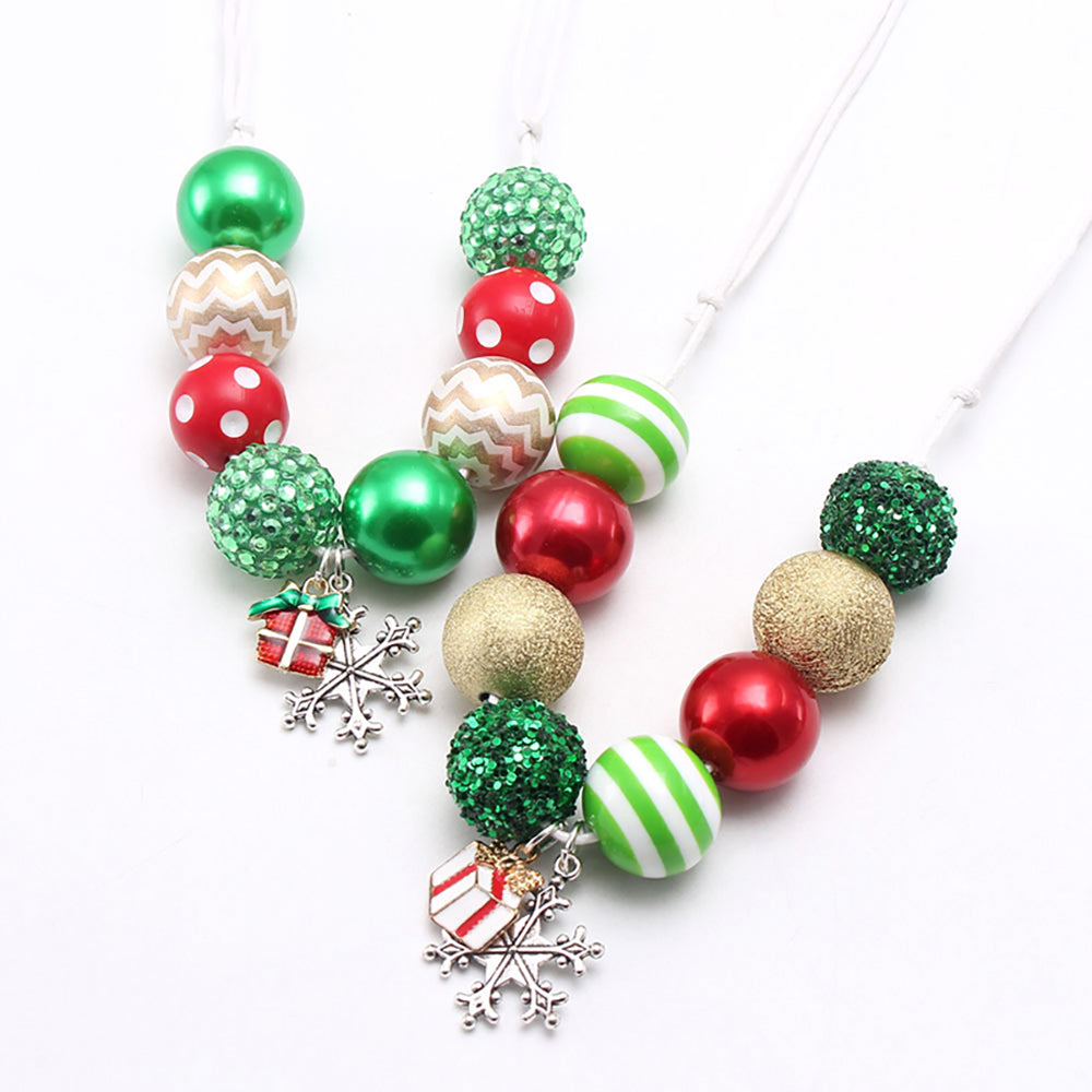 Kid Girl Christmas Beaded  Necklace Wholesale