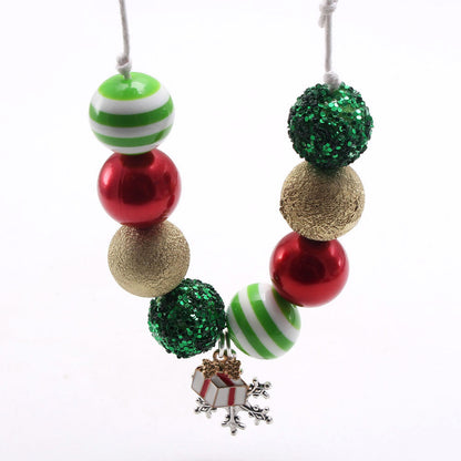 Kid Girl Christmas Beaded  Necklace Wholesale