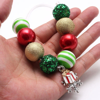 Kid Girl Christmas Beaded  Necklace Wholesale