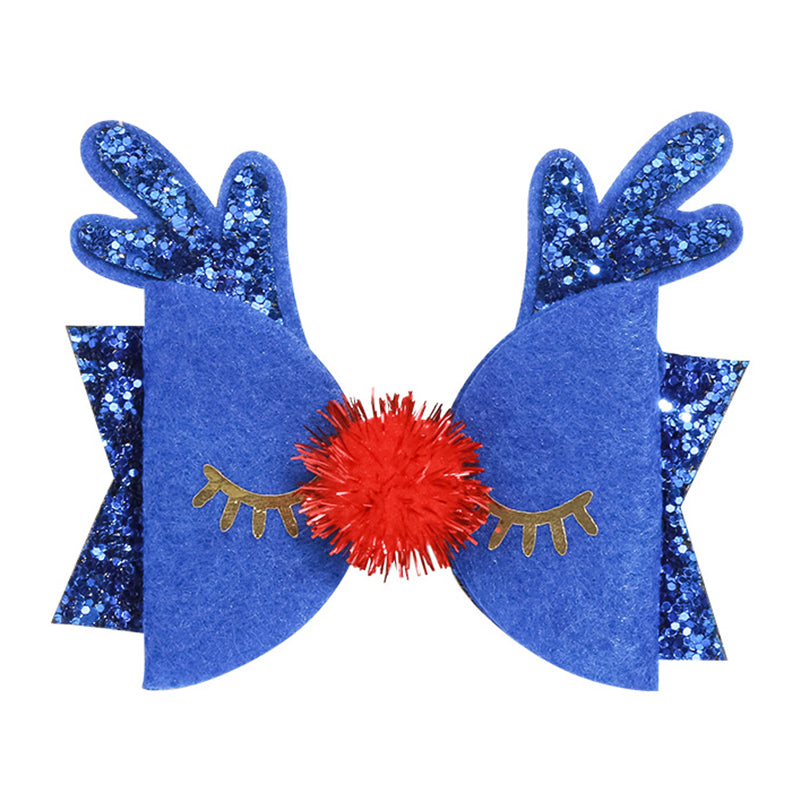 Kid Girl Christmas Sequins Antlers Hair Clip