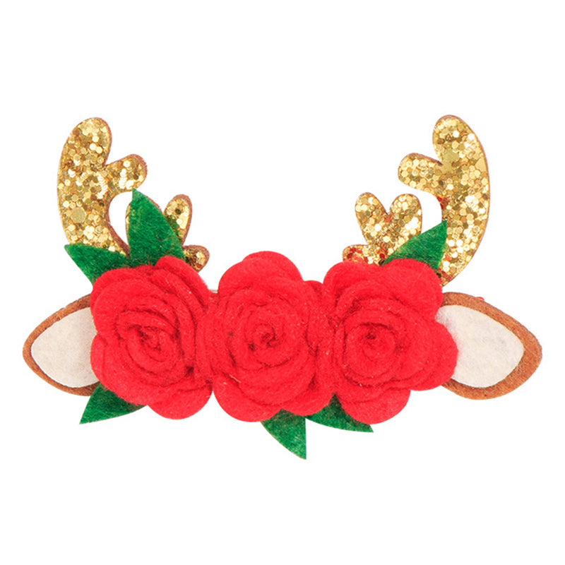 Kid Girl Christmas Sequins Bow Hair Clip