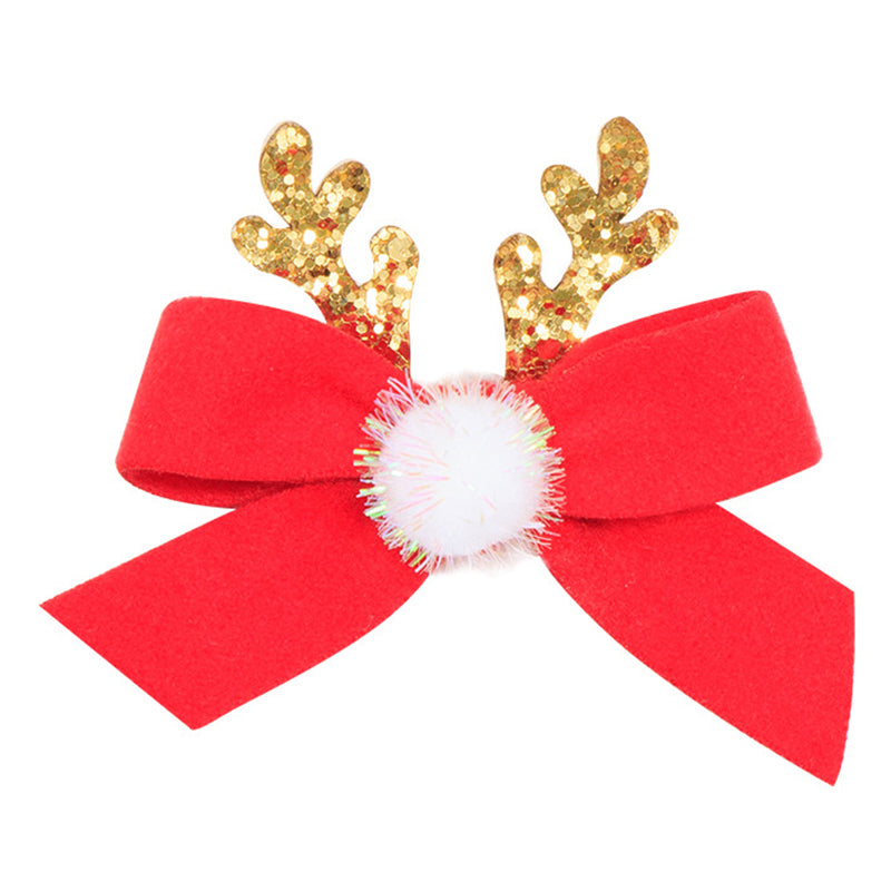 Kid Girl Christmas Sequins Bow Hair Clip
