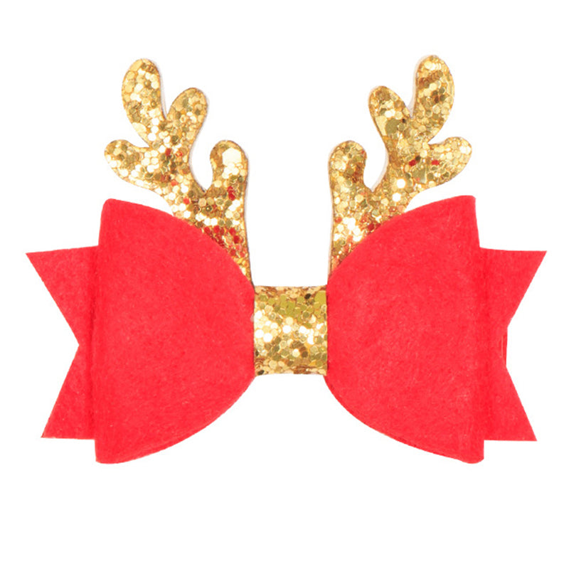 Kid Girl Christmas Sequins Bow Hair Clip