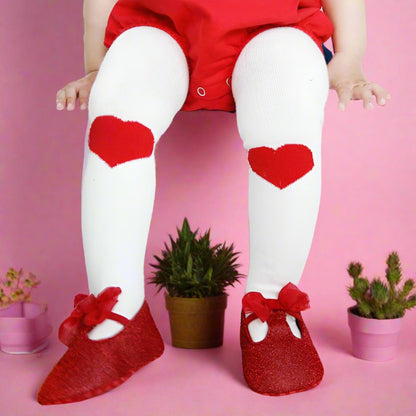 Kid Girl Love Heart Tights Wholesale