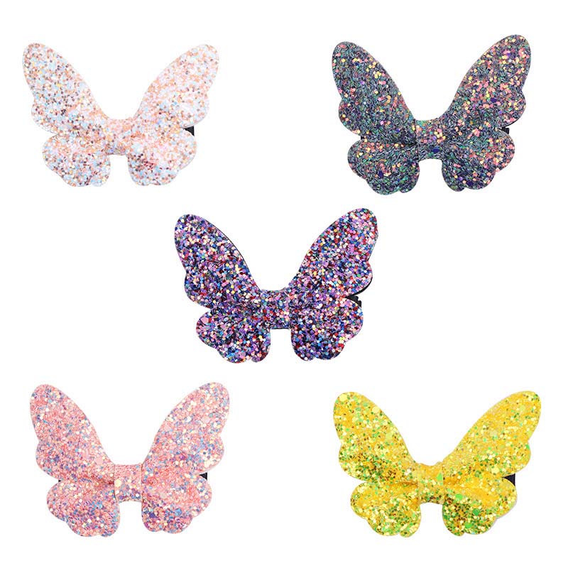Kid Girl Sequins Butterfly Hair Clip