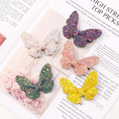Kid Girl Sequins Butterfly Hair Clip