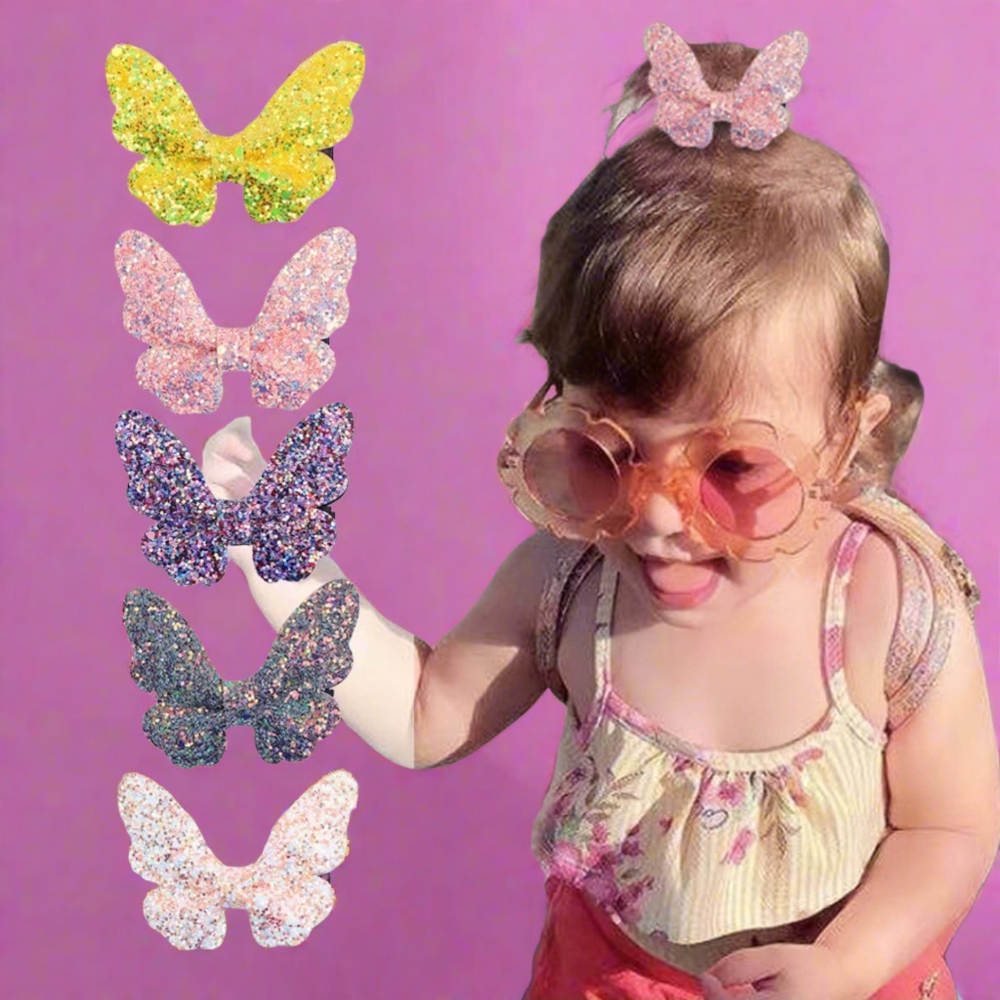 Kid Girl Sequins Butterfly Hair Clip