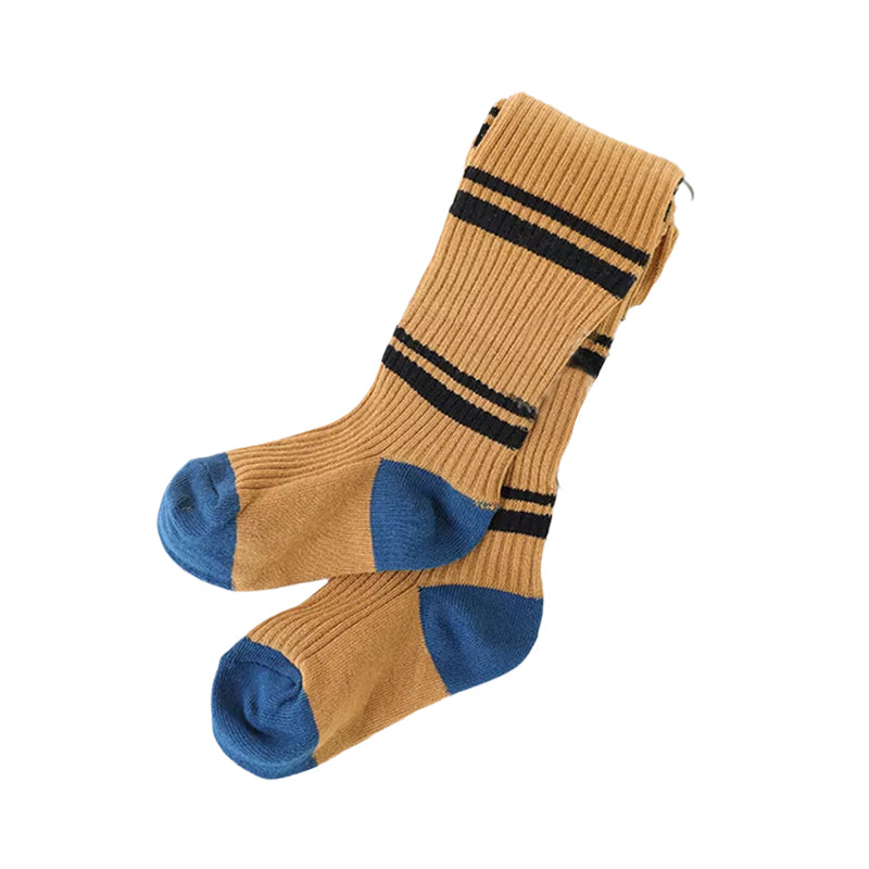 Baby Kid Girls Striped Color-blocking Socks