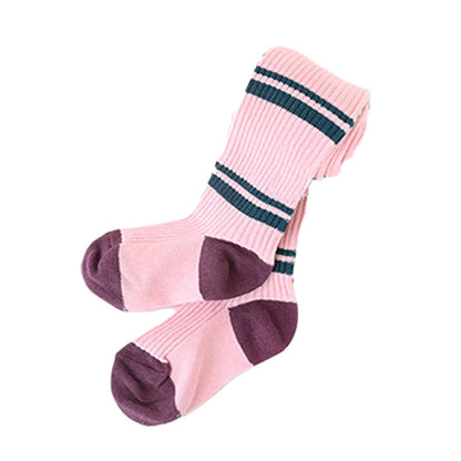 Baby Kid Girls Striped Color-blocking Socks