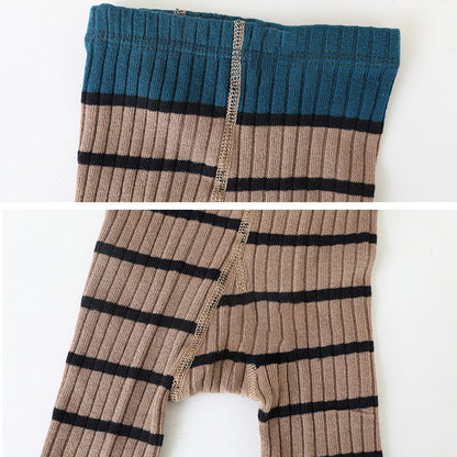 Baby Kid Girls Striped Color-blocking Socks