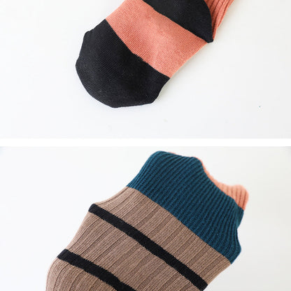 Baby Kid Girls Striped Color-blocking Socks