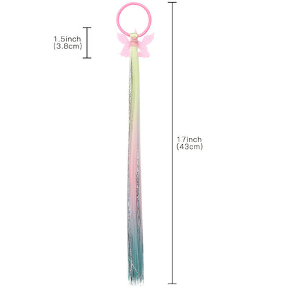 Kid Girl Unicorn Rainbow Hair Rings