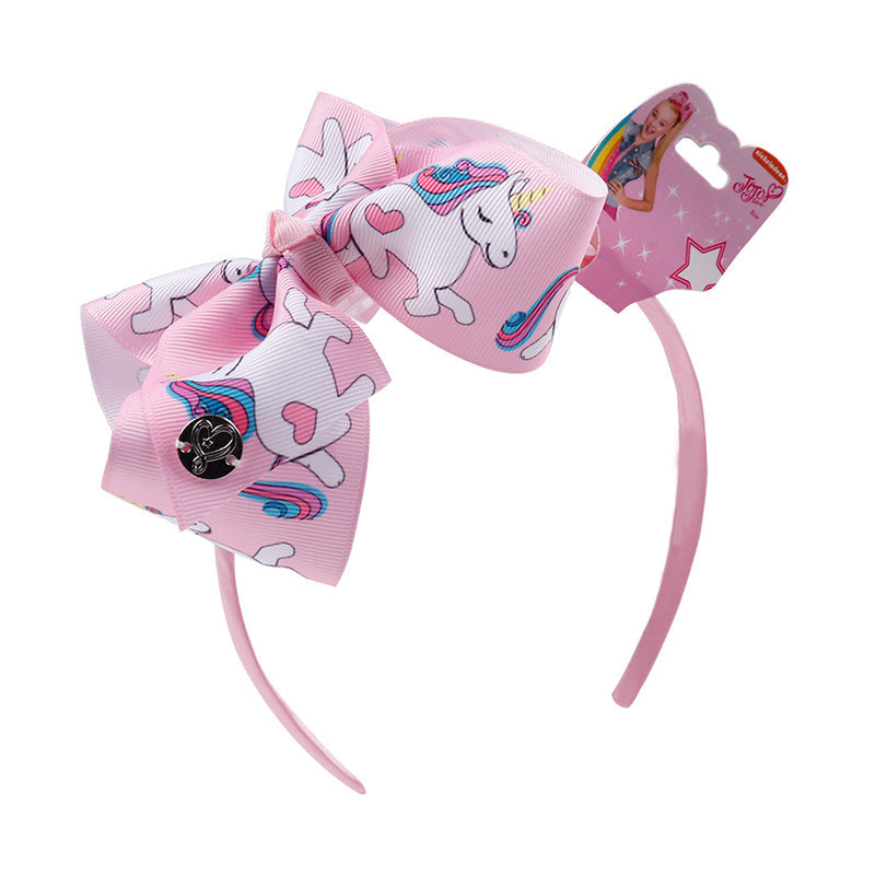 Kid Girl Unicorn Ribbon Bow Headbands