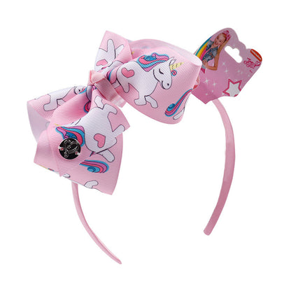 Kid Girl Unicorn Ribbon Bow Headbands