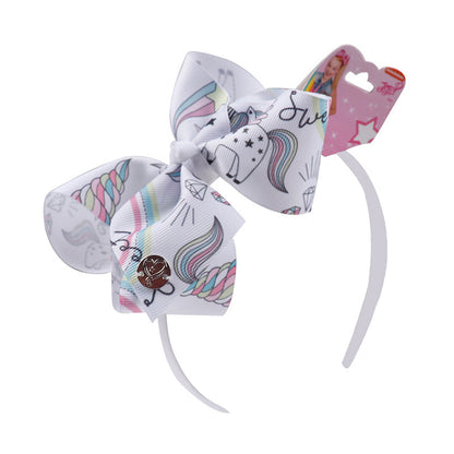 Kid Girl Unicorn Ribbon Bow Headbands
