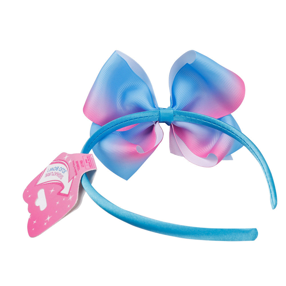 Kid Girl Unicorn Ribbon Bow Headbands