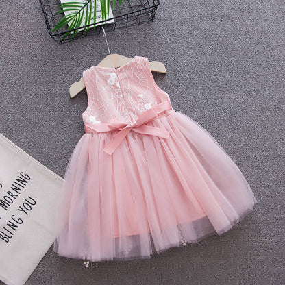 Floral Vines Embroidery Design Multi Layer Princess Dress