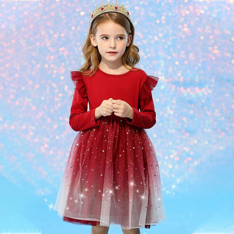 Vintage Lace Pleated Long Sleeves Dress