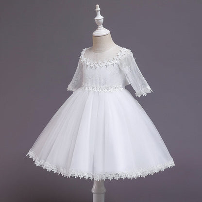Pearl and Sequin Embroidery Top Princess Party Dress