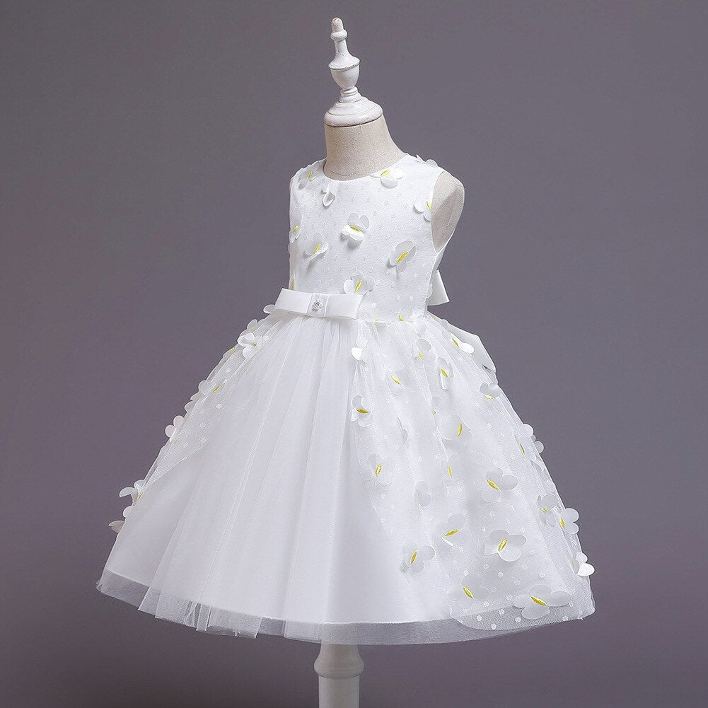 Pearl and Sequin Embroidery Top Princess Party Dress