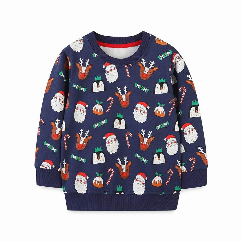 Cats Love Heart Pattern Print Design Sweater
