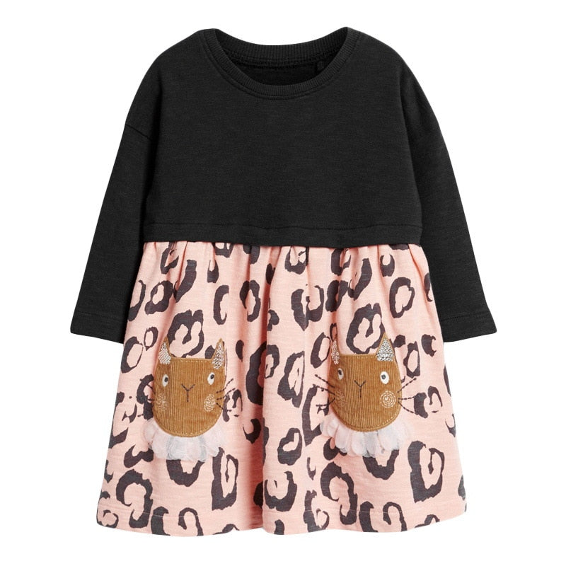Rainbow Clouds Dotted Long Sleeve Top Dress