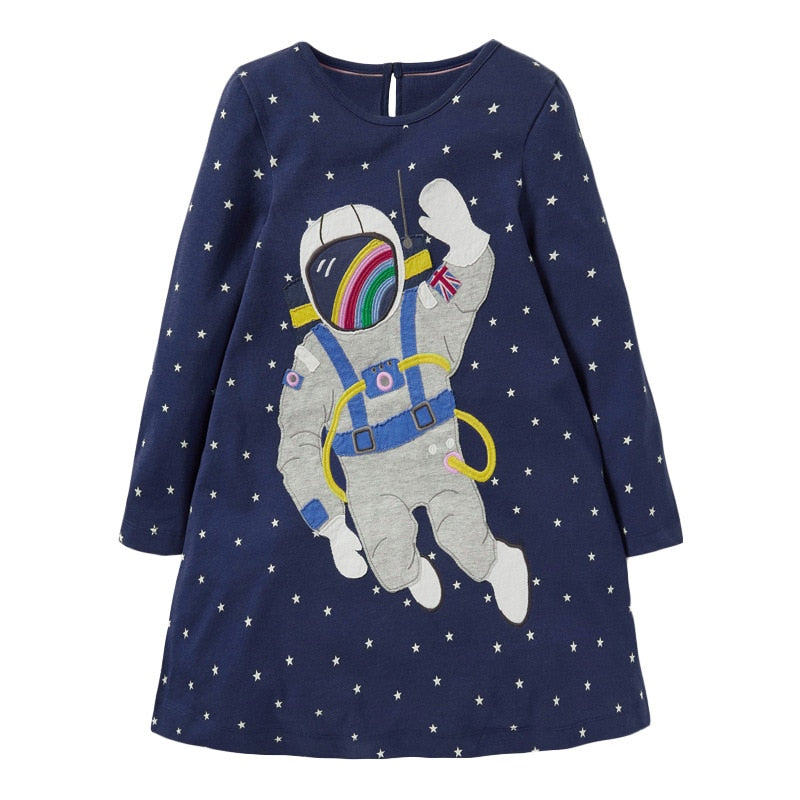 Rainbow Clouds Dotted Long Sleeve Top Dress