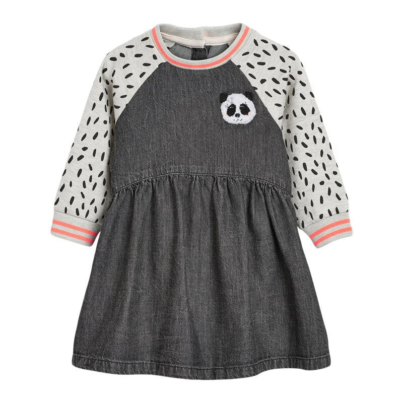 Rainbow Clouds Dotted Long Sleeve Top Dress