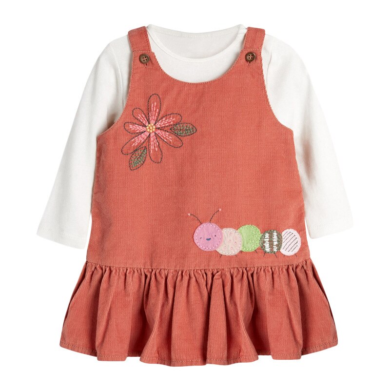 Rainbow Clouds Dotted Long Sleeve Top Dress