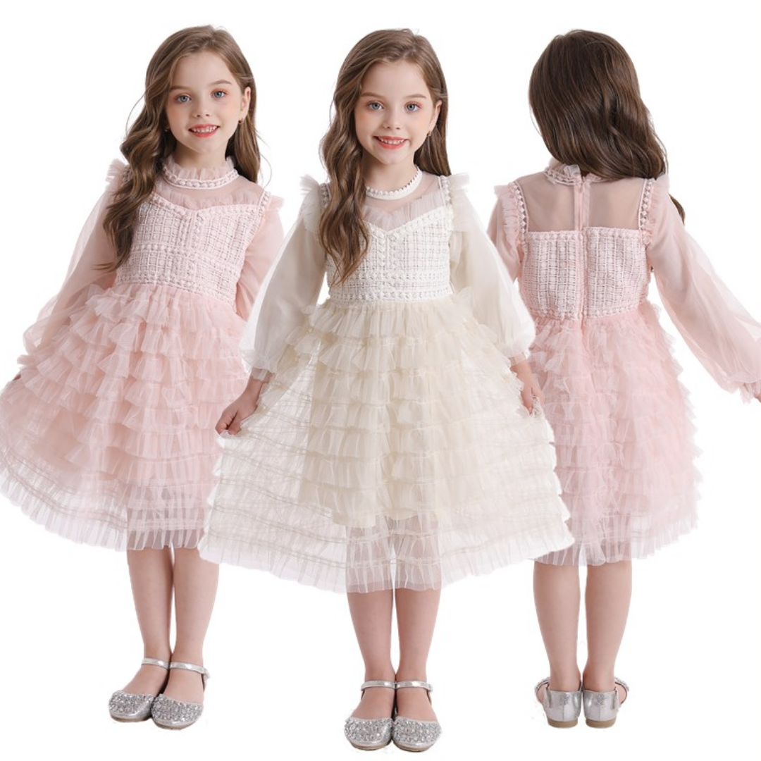 Long Sleeve Party Ruffle Dress