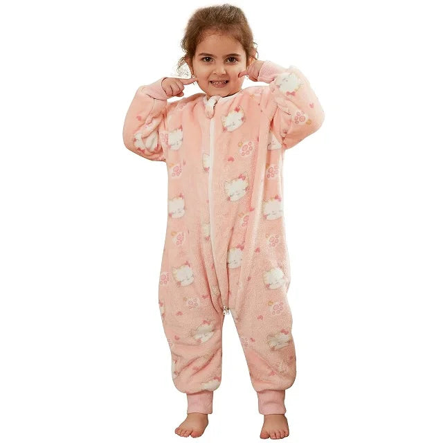 Cartoon Flannel Baby Sleeping Bag: Warm Winter Sleepsack (1-6T)