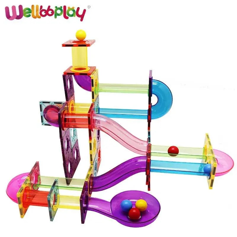 Magnetic Marble Run Building Blocks