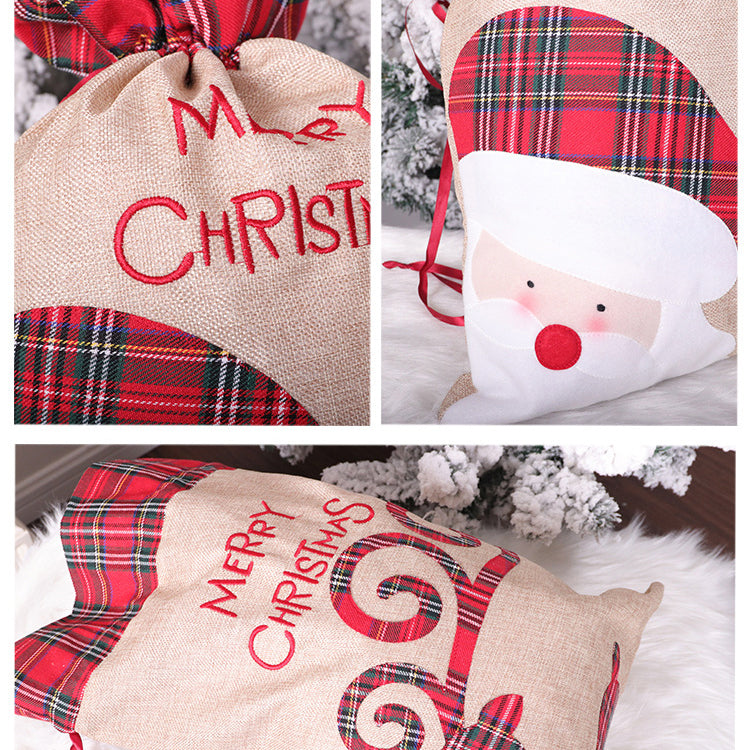 Merry Christmas Plaid Candy Bag Wholesale