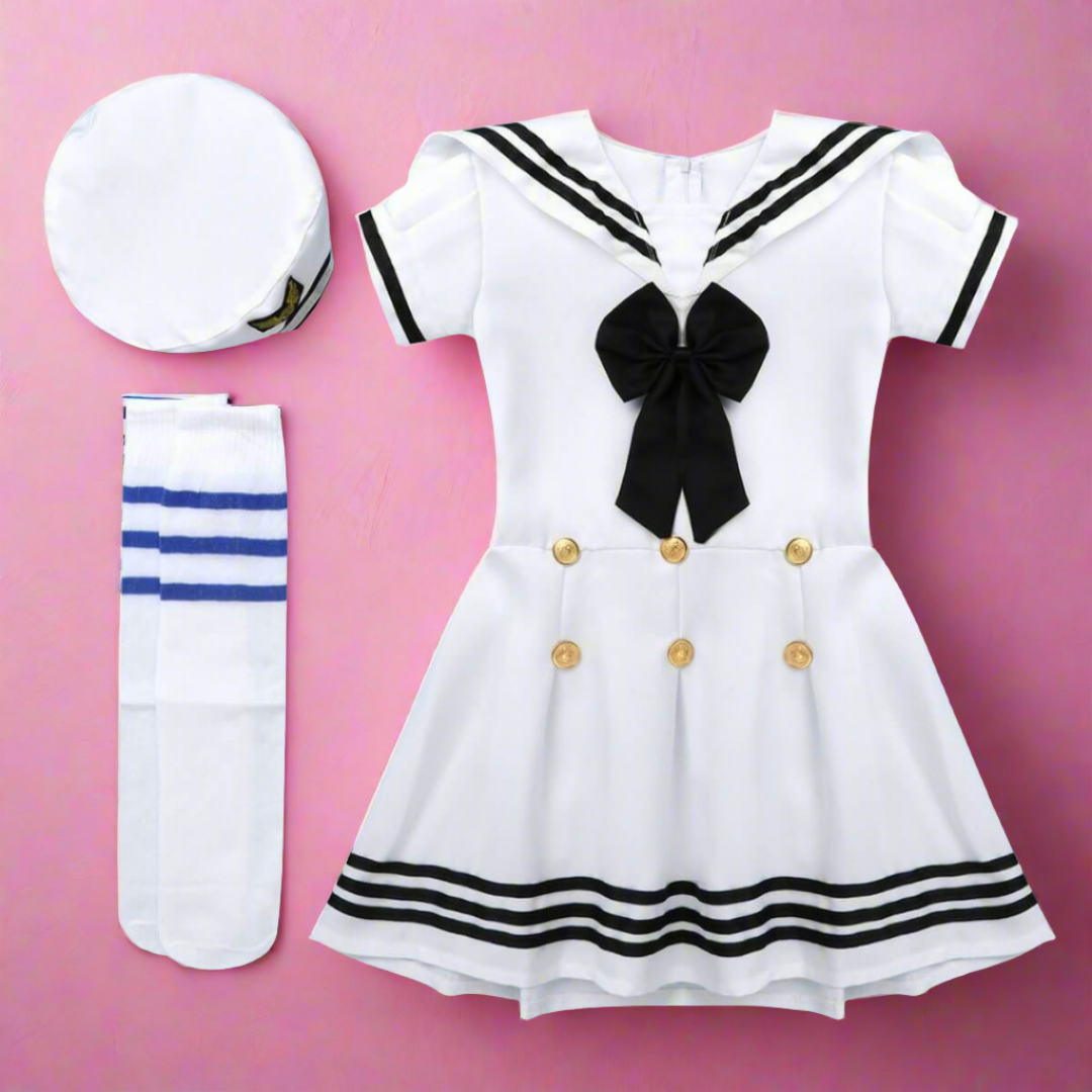 Navy Girl Sailor Uniform Costume Set