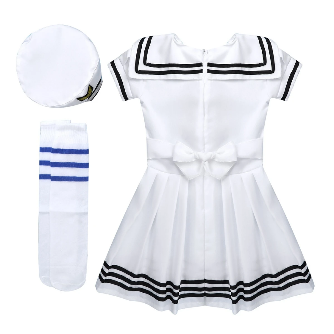 Navy Girl Sailor Uniform Costume Set
