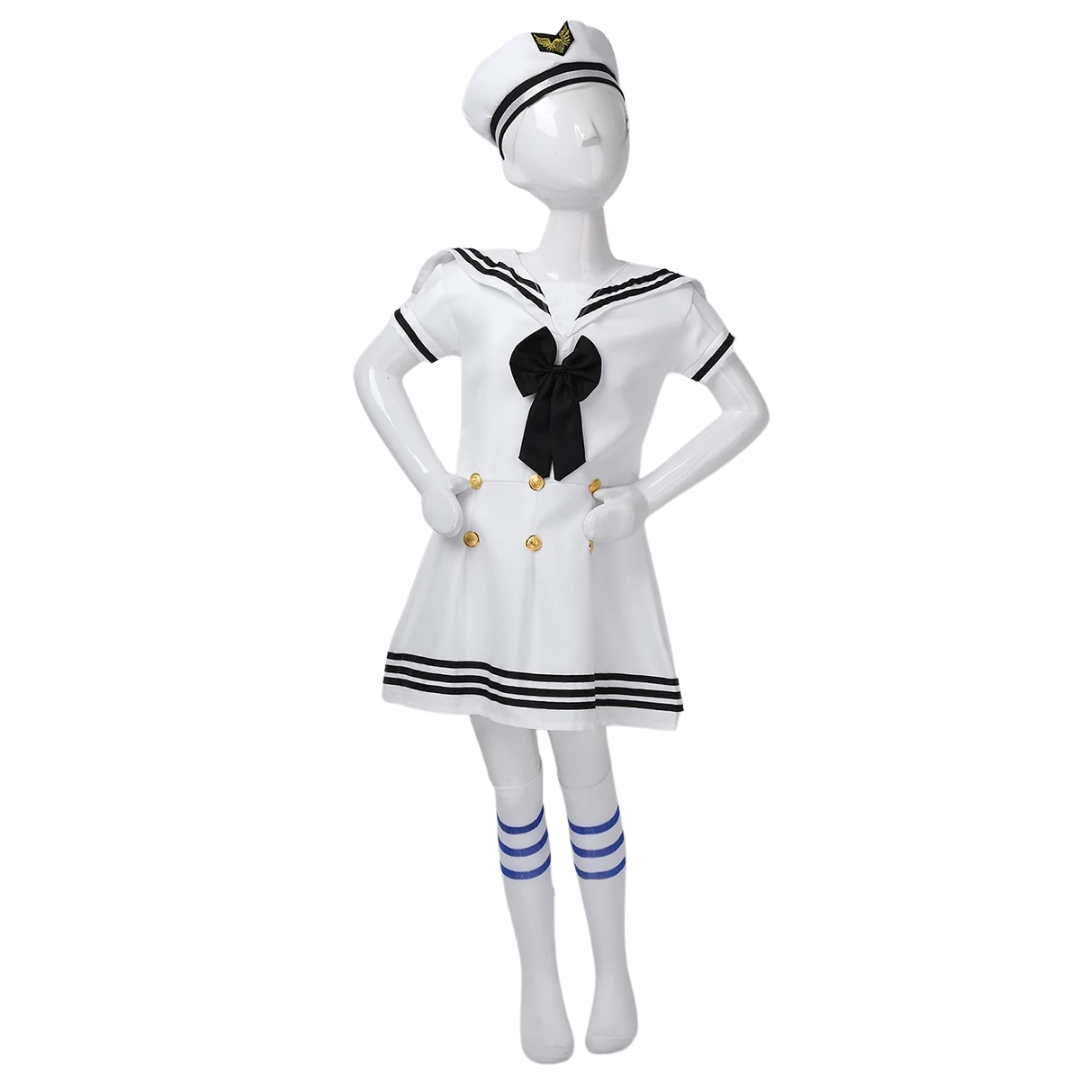 Navy Girl Sailor Uniform Costume Set