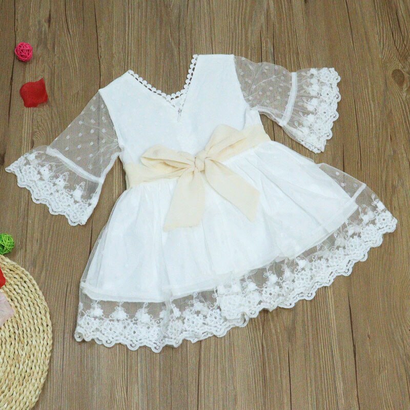 Vintage White Floral Lace Dress