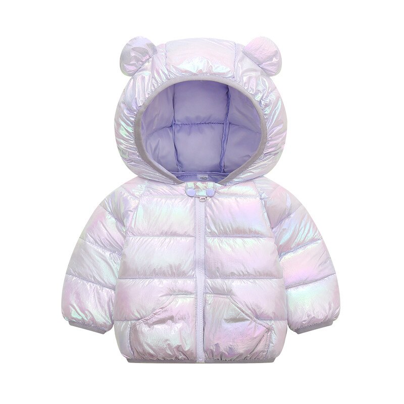 Excavator Toon Pattern Hooded Parka Jacket