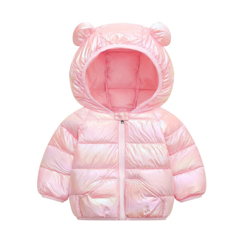 Excavator Toon Pattern Hooded Parka Jacket