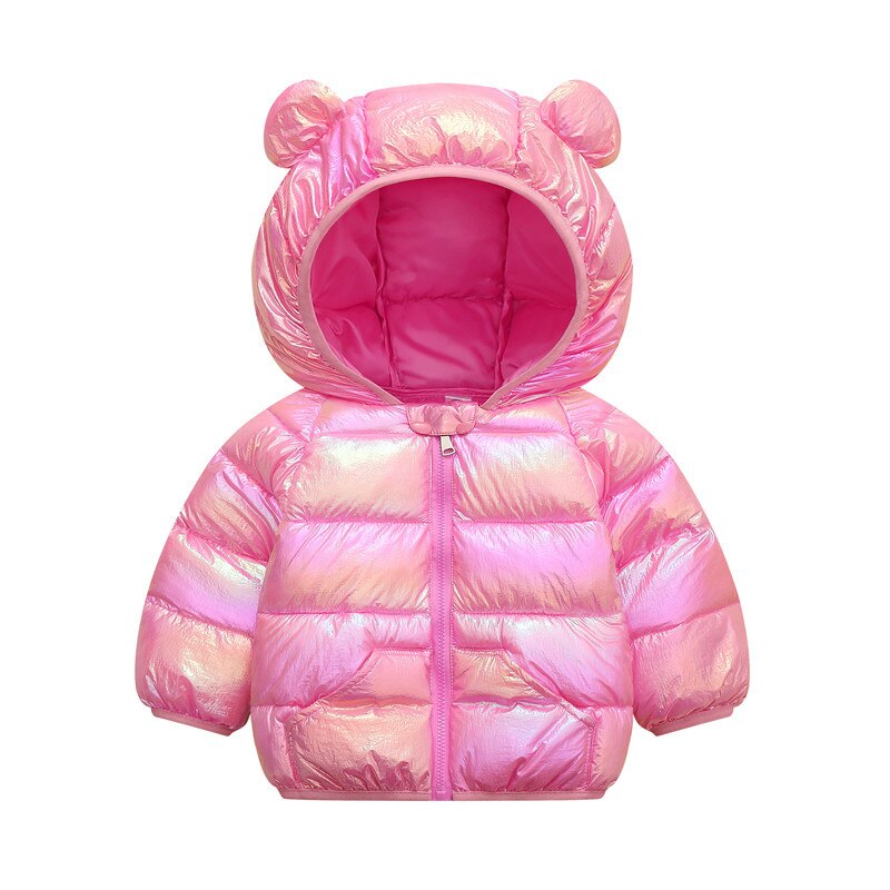 Excavator Toon Pattern Hooded Parka Jacket