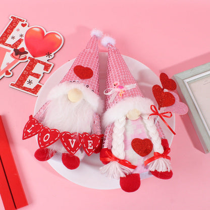 Valentine's Day Sequin Fabric Figurines