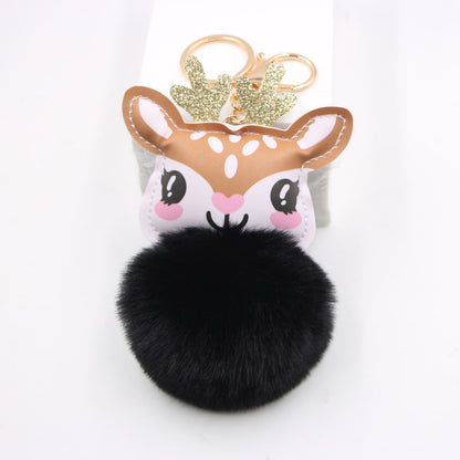 Christmas Cute Fawn Plush Keychain