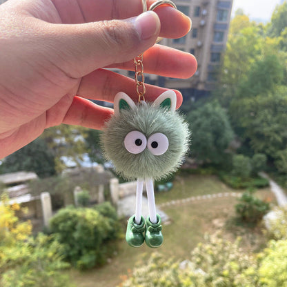 Cute Cartoon Plush Doll Small Briquette Keychain