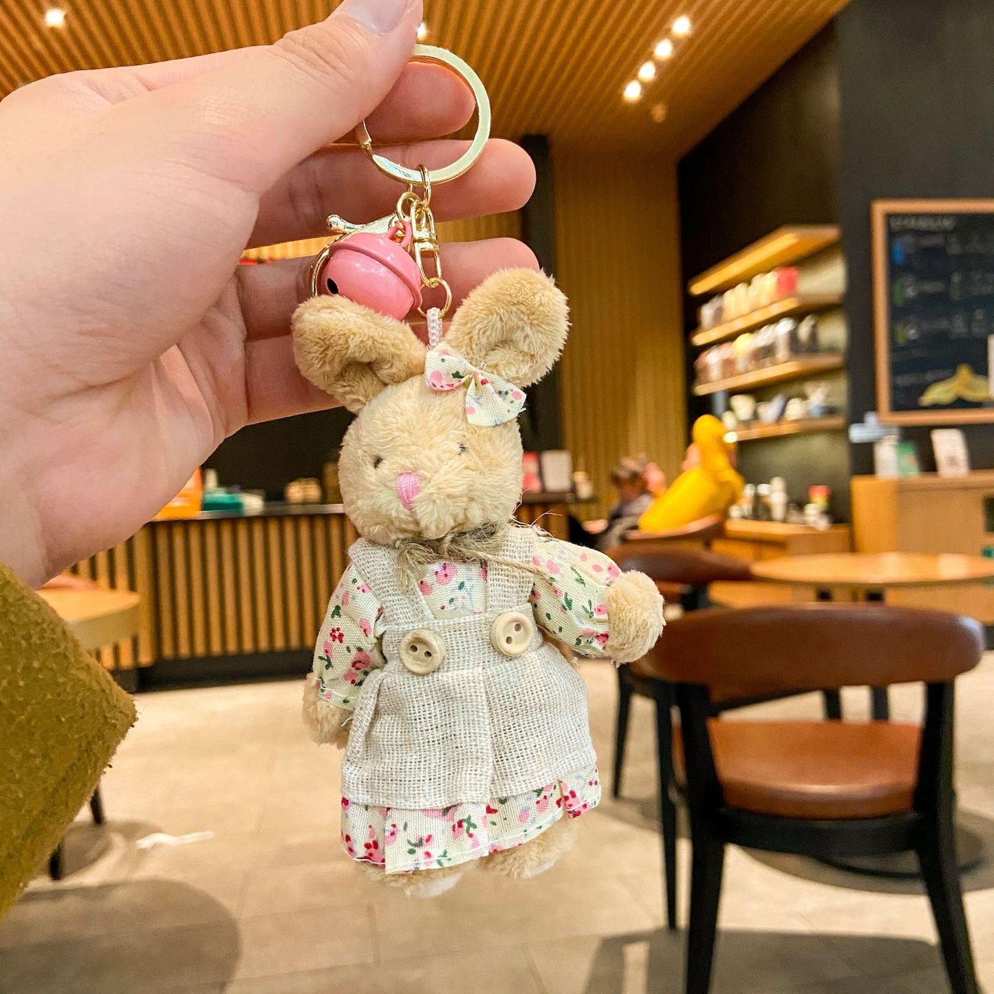Cute Teddy Bear Doll Plush Ball Keychain