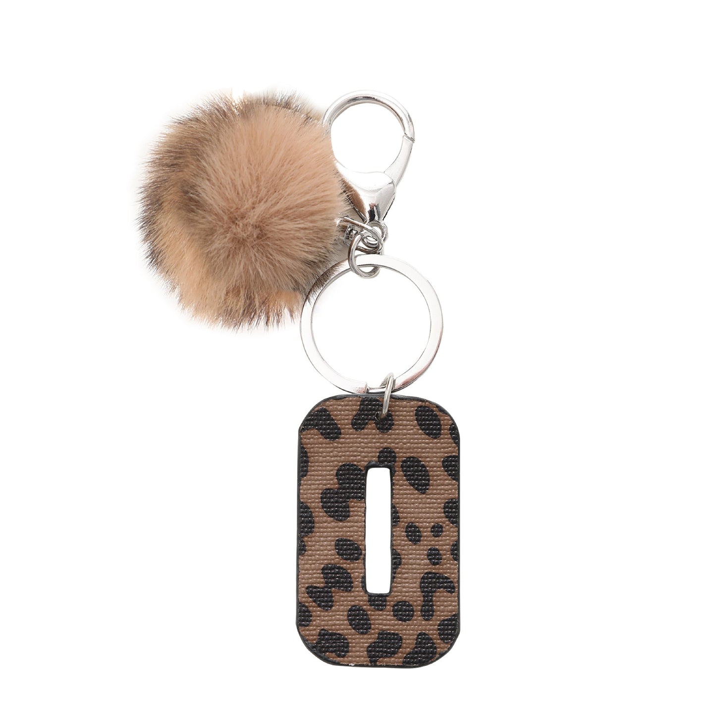 Western Cowboy Leopard Leather Keychains