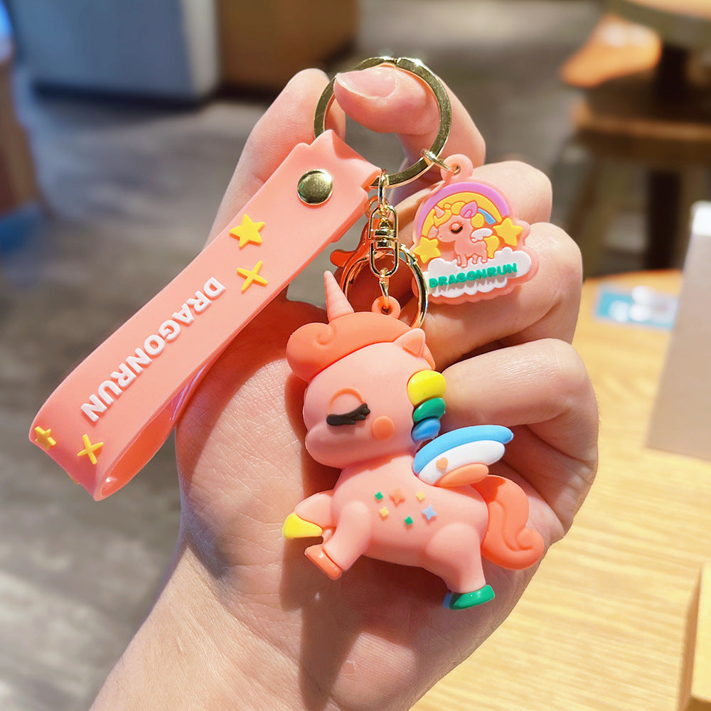 Cartoon Cute Unicorn PVC Keychain Cute Keychain